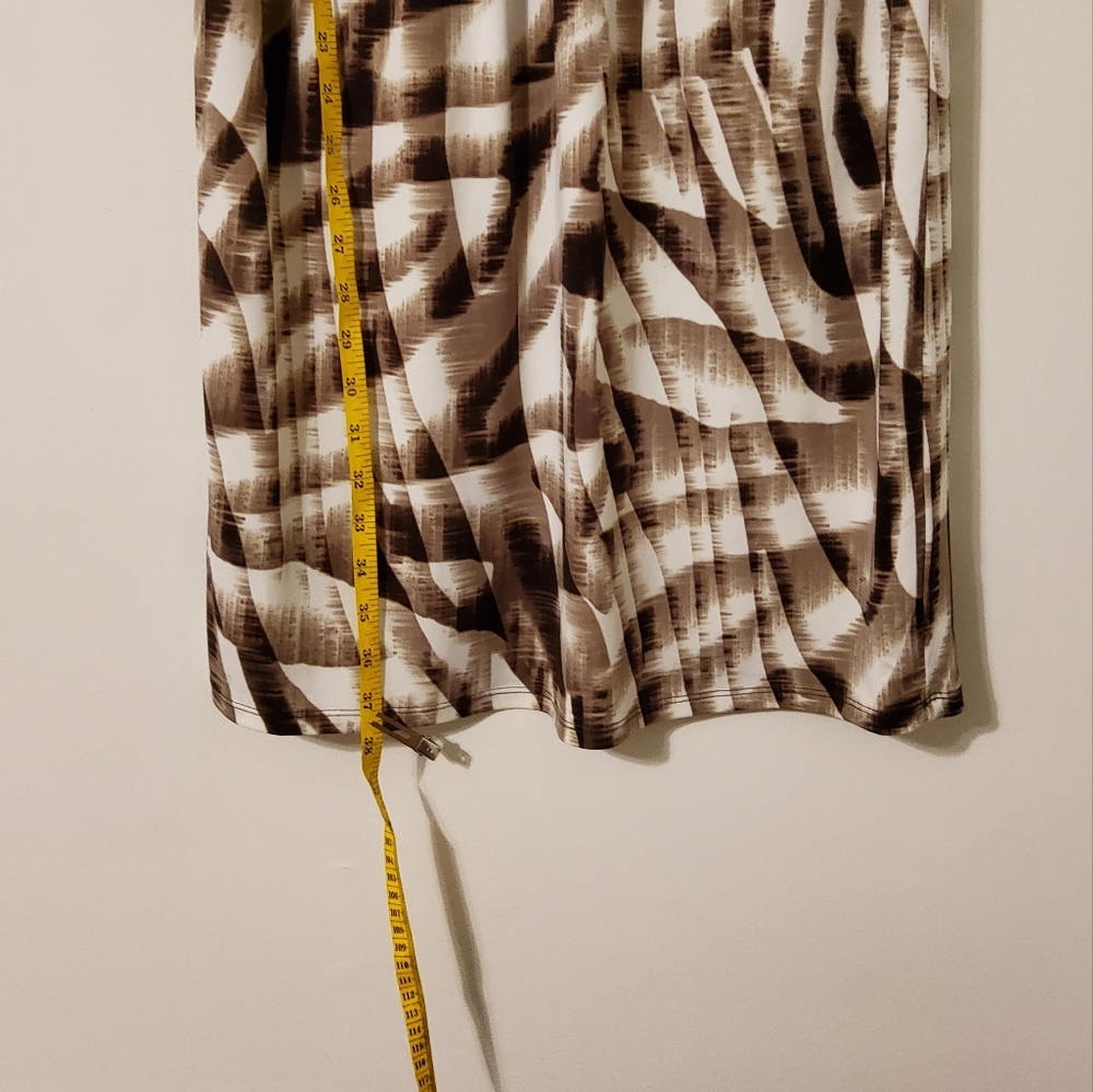 Dana Buchman Zebra Print Sleeveless Midi Dress Size S - Picture 3 of 4